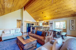 TV, fireplace, table tennis, video library