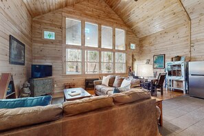 TV, fireplace, DVD player