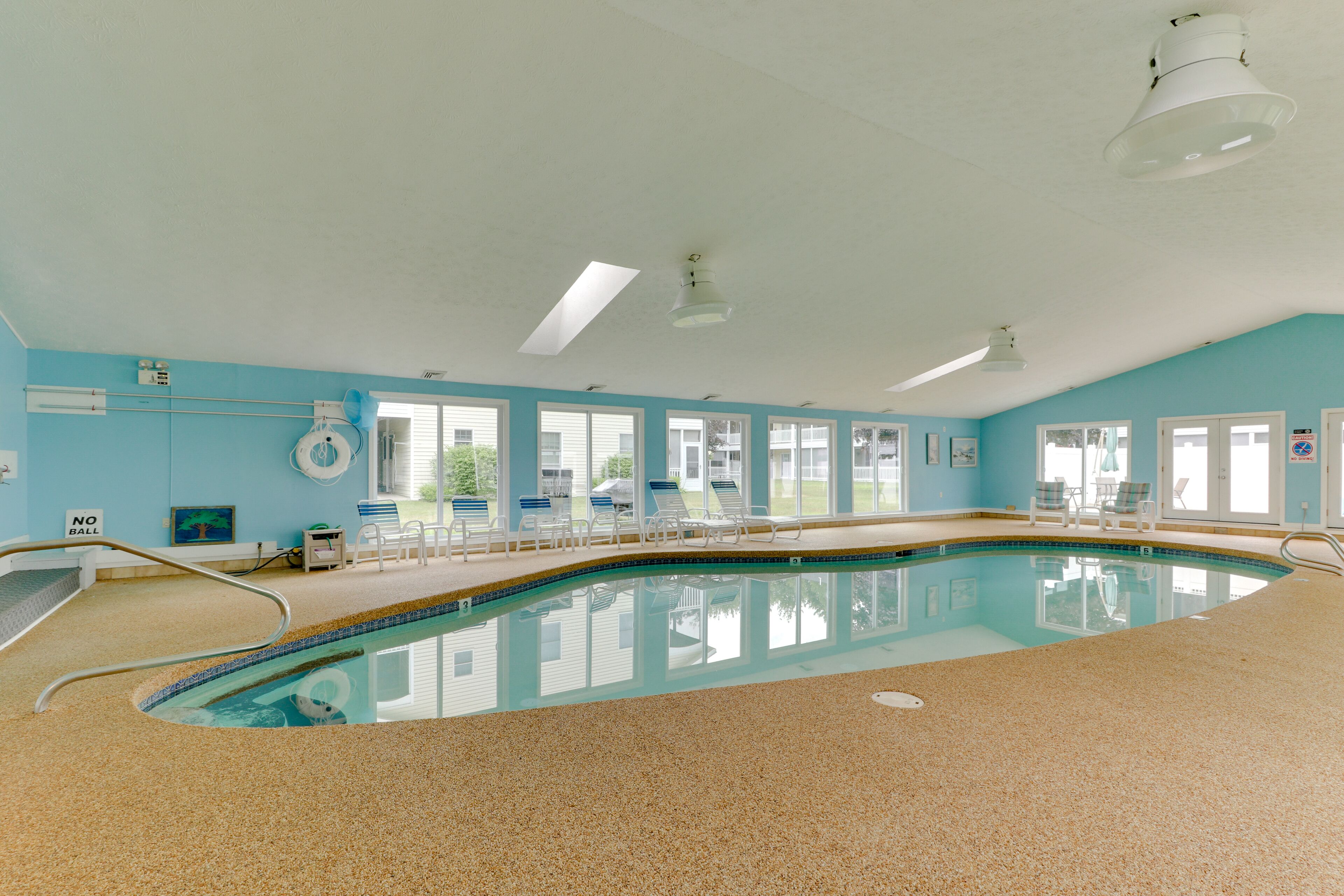 Indoor pool, a heated pool