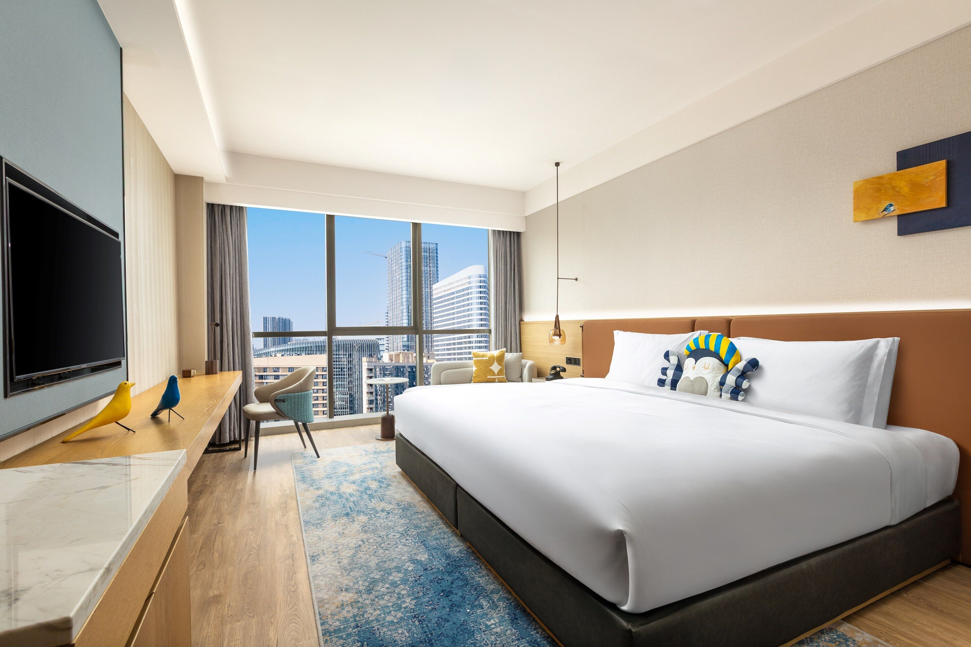 Quarto standard, 1 cama King, vista para a cidade (Super King) | Roupas de cama premium, cofres nos quartos