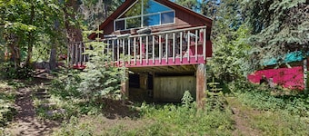 Dog-friendly cabin with a great outdoor space in a peaceful location