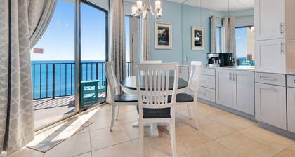 Casual beachfront getaway with pool, ocean views, & beach access