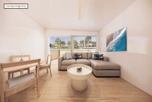 Cabaña superior, 2 habitaciones (Pet Friendly) | Tabla de planchar con plancha, decoración individual, ropa de cama
