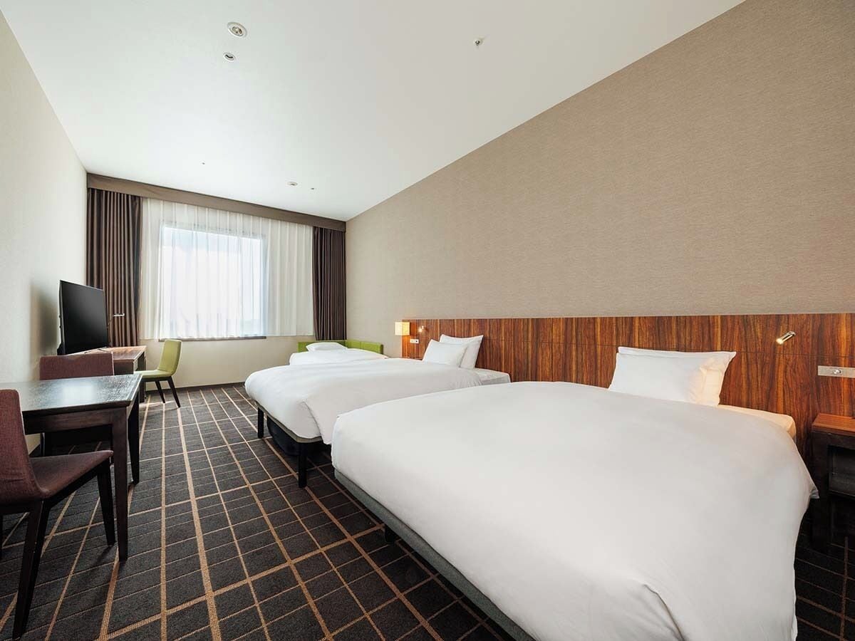 Residential Twin Room, Non Smoking (For 3 Guests) | Blackout drapes, free WiFi, bed sheets