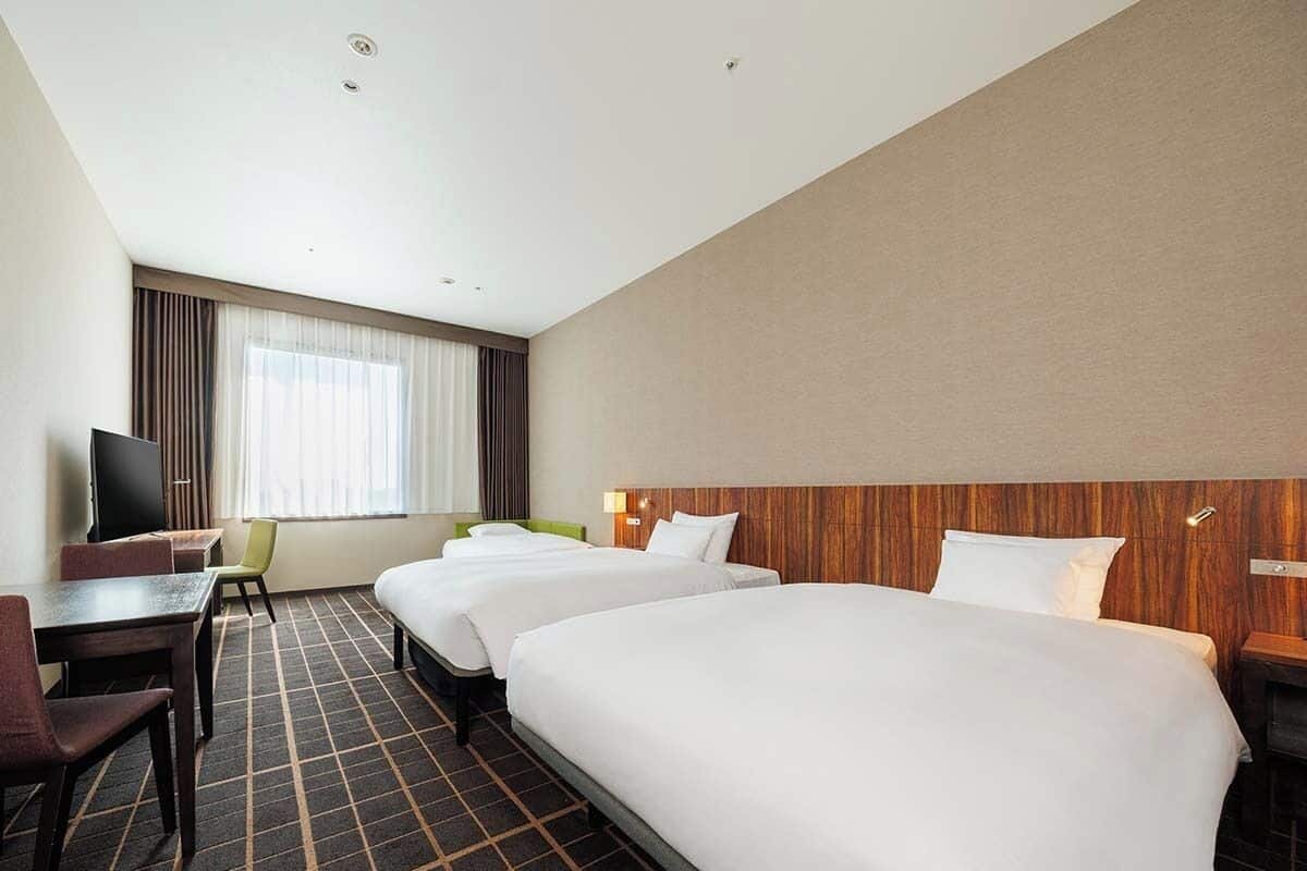 Residential Twin Room, Non Smoking (For 3 Guests) | Blackout drapes, free WiFi, bed sheets