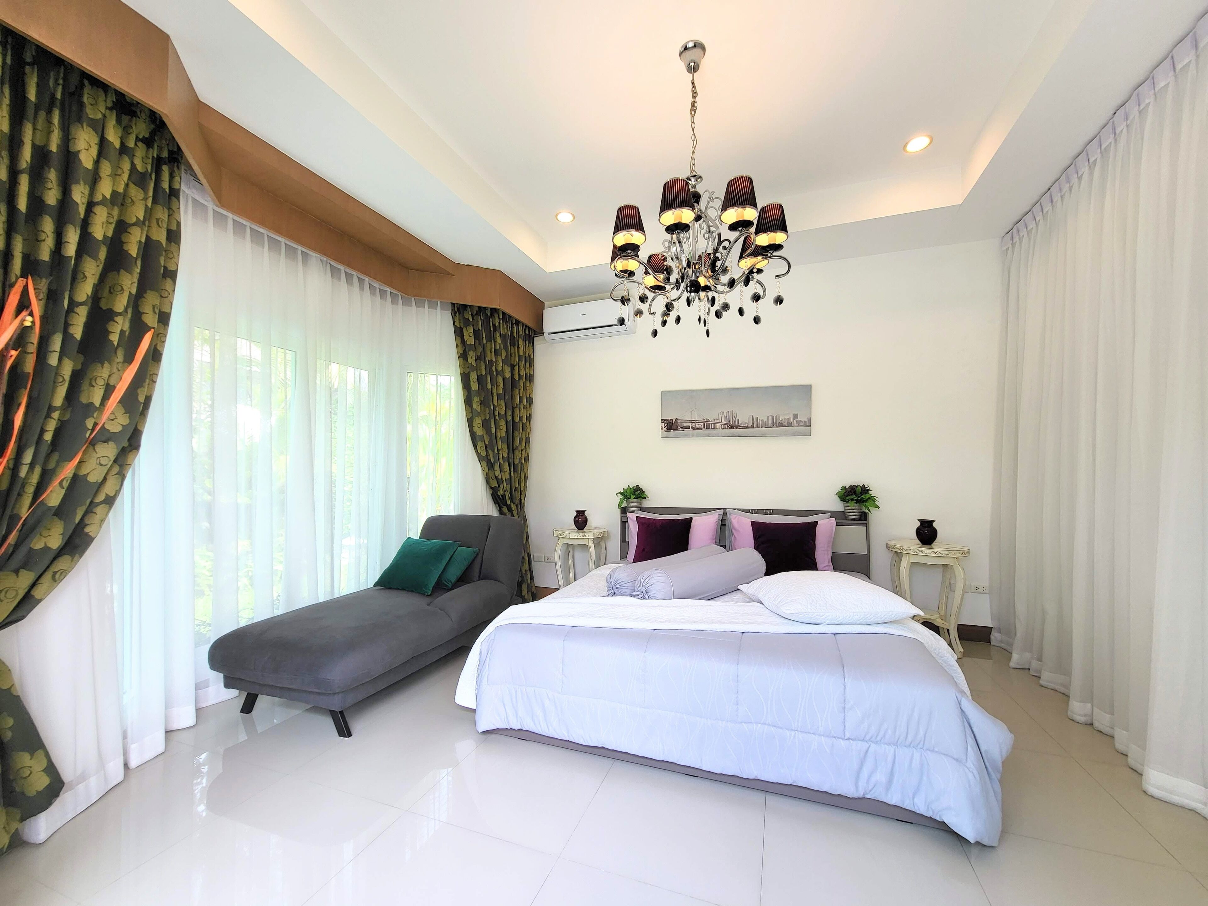 Vila exclusiva, 3 quartos, vista para a piscina | 3 quartos, roupas de cama de algodão egípcio