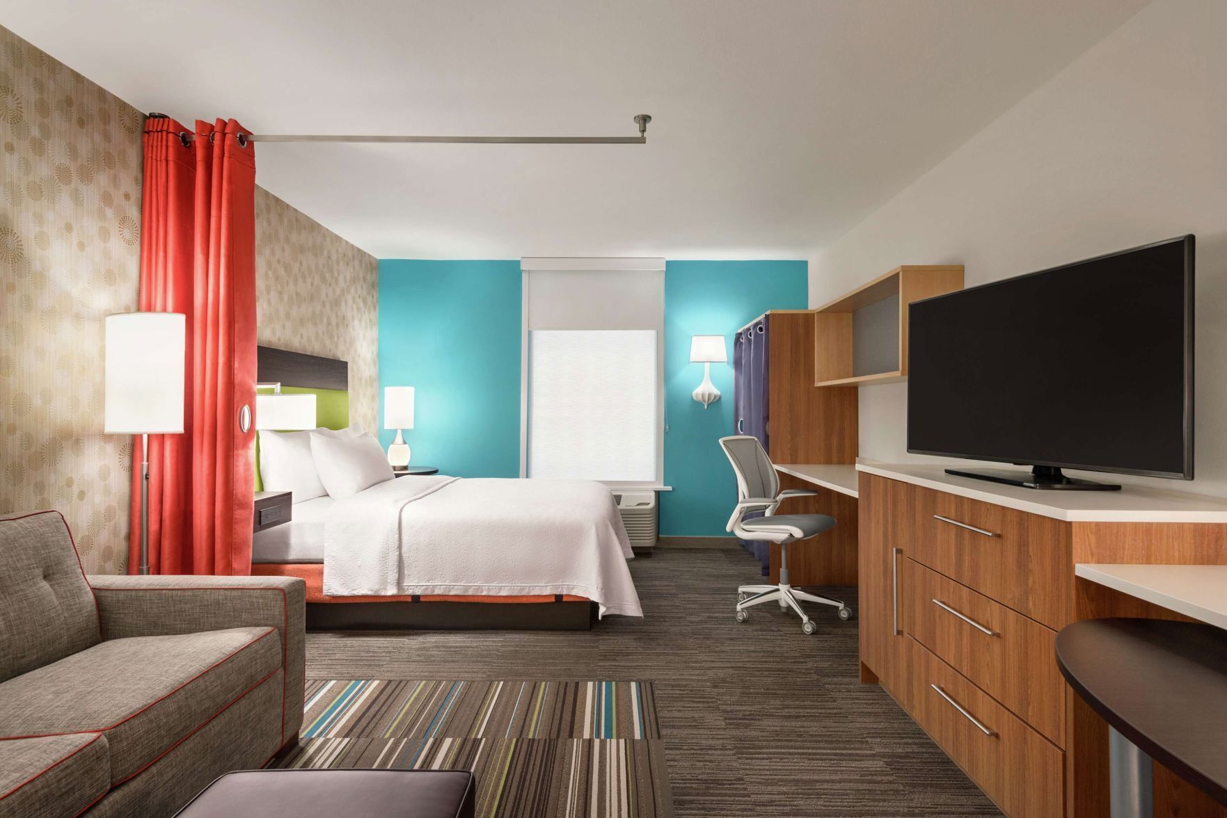 In-room safe, desk, laptop workspace, blackout drapes