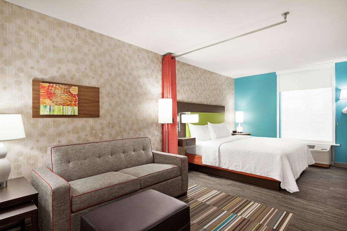 In-room safe, desk, laptop workspace, blackout drapes