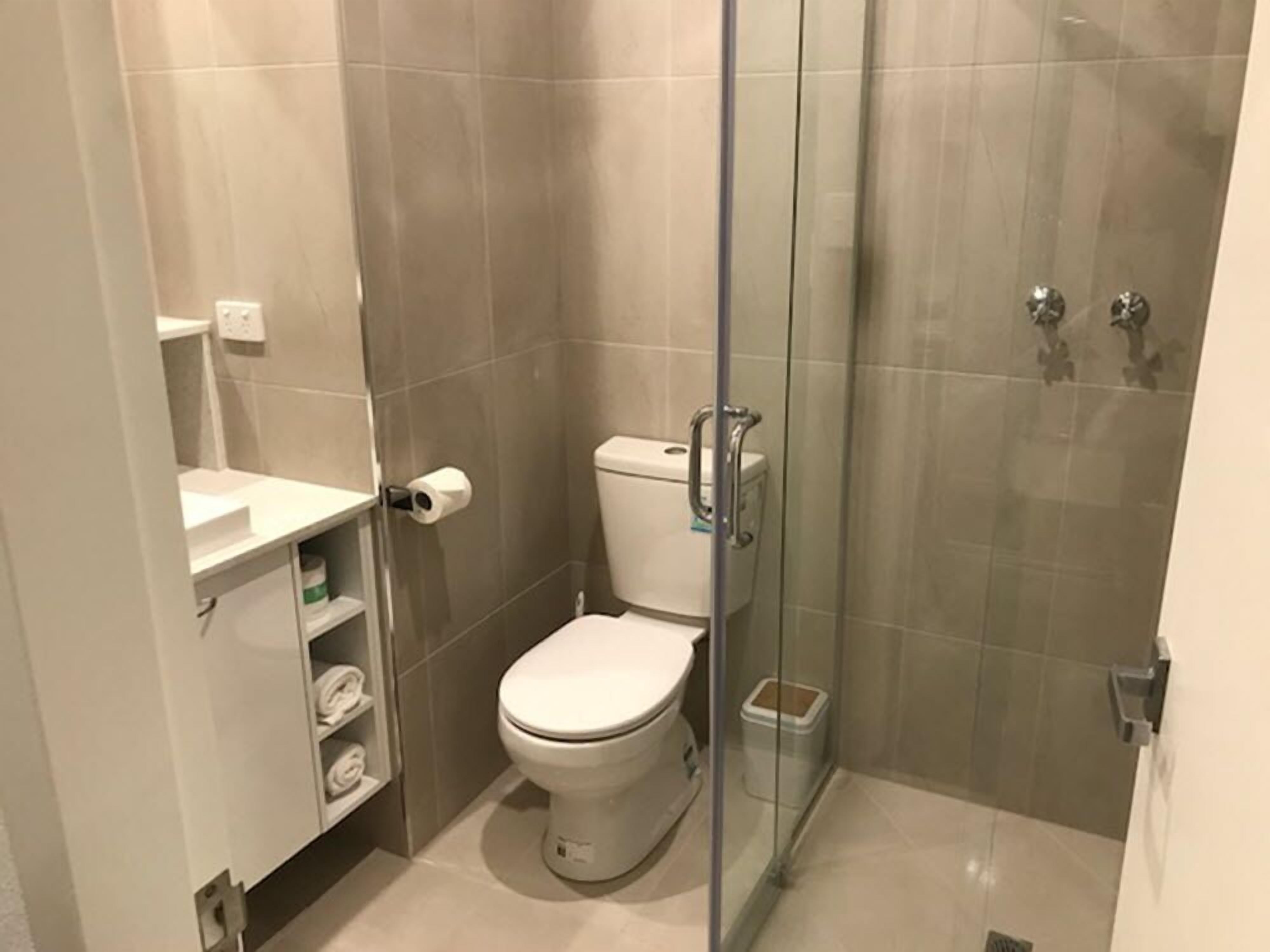 deluxe double or twin room, private bathroom | bathroom | shower, hair dryer, towels