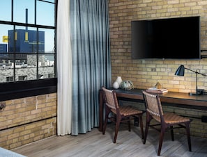 Premium bedding, memory foam beds, in-room safe, blackout drapes