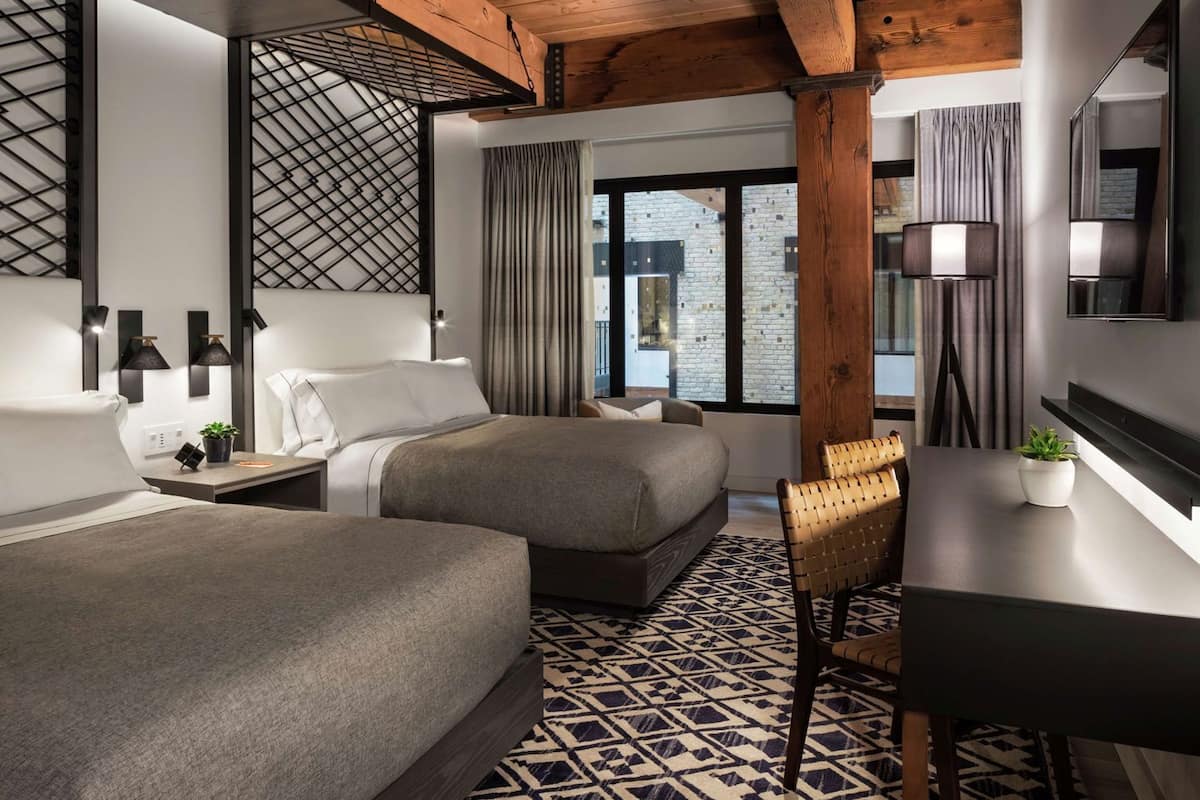 Premium bedding, memory-foam beds, in-room safe, blackout curtains