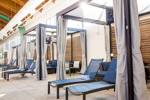 5 indoor pools, seasonal outdoor pool, cabanas (surcharge), sun loungers