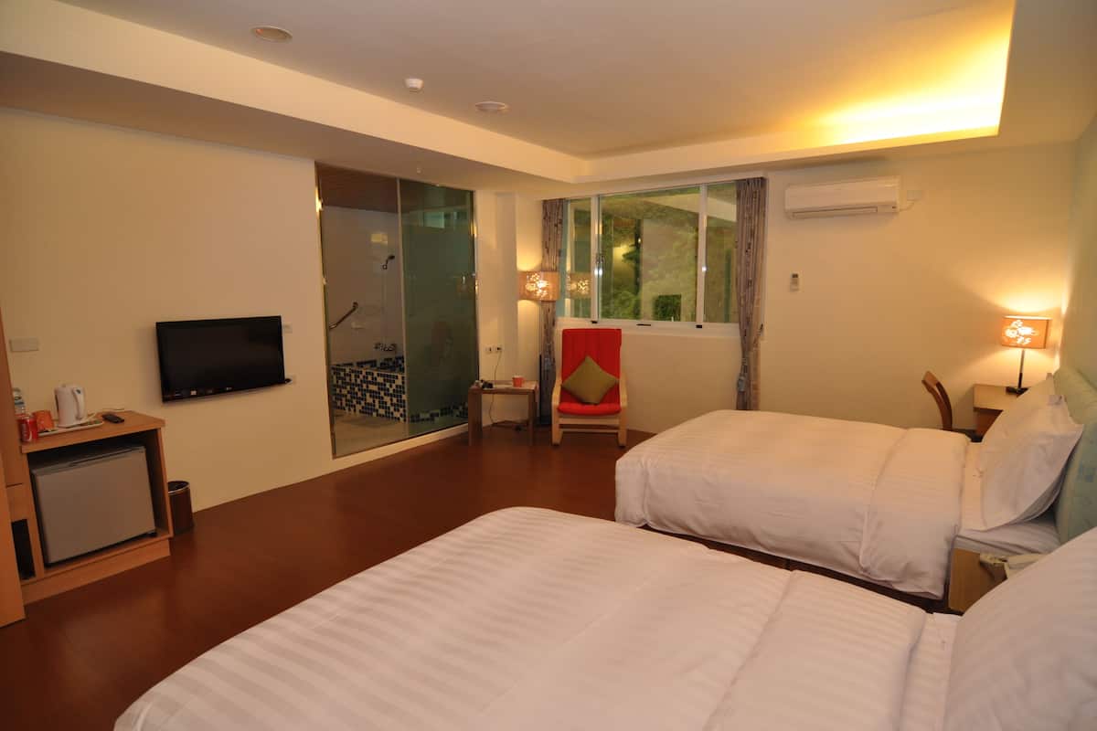 Family Quadruple Room, 2 Double Beds | Minibar, desk, blackout drapes, soundproofing