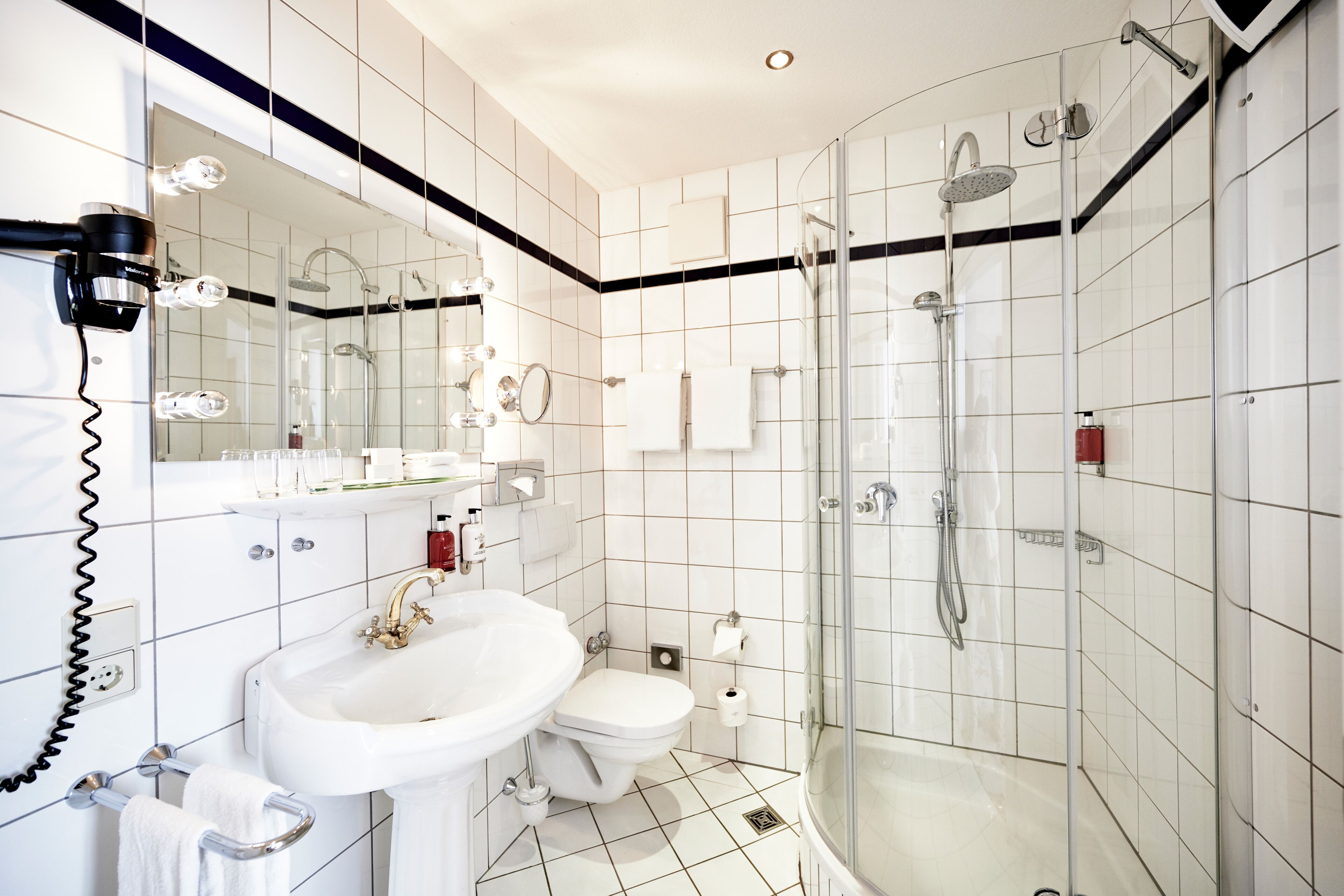 free toiletries, hair dryer, bathrobes, slippers