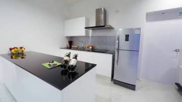 3-Bedroom Villa with Private Pool | Private kitchen | Full-sized fridge, microwave, stovetop, electric kettle
