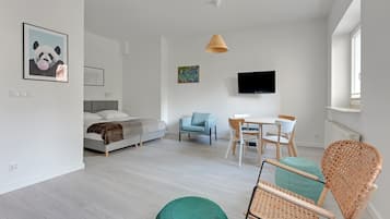 Suite estudio Confort, 1 habitación, cocina básica | 1 dormitorio, decoración individual, mobiliario individual