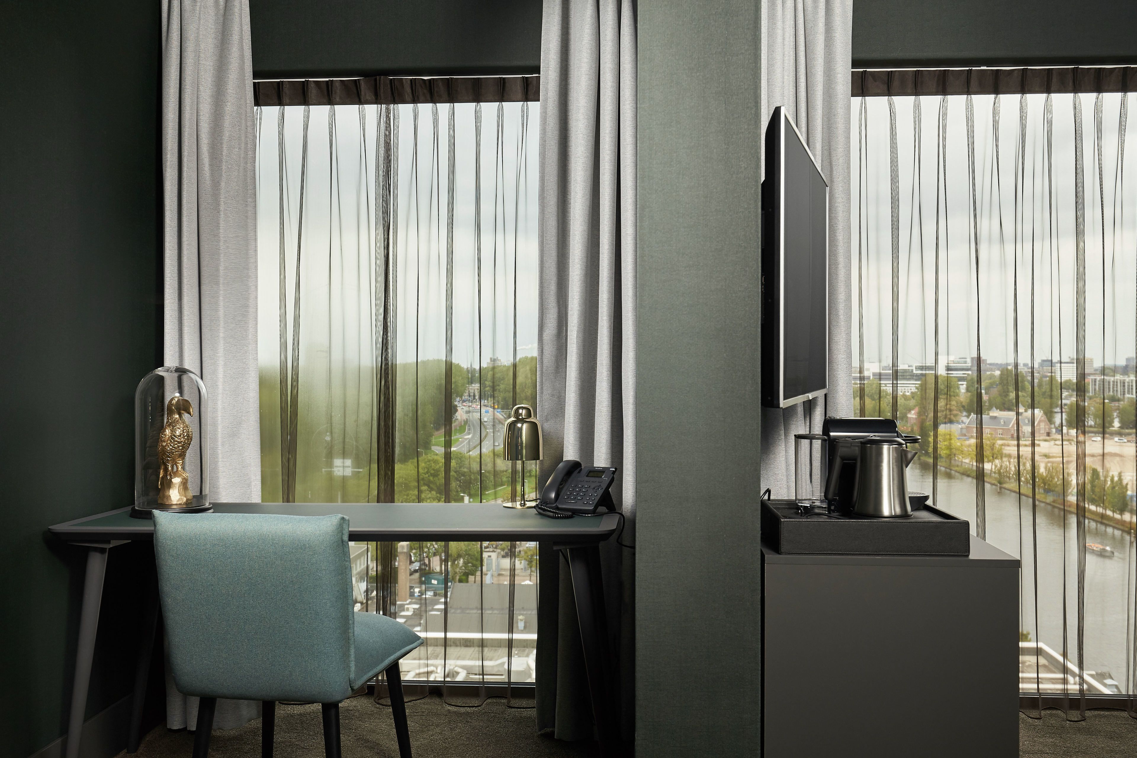 junior suite | in-room safe, desk, laptop workspace, blackout curtains