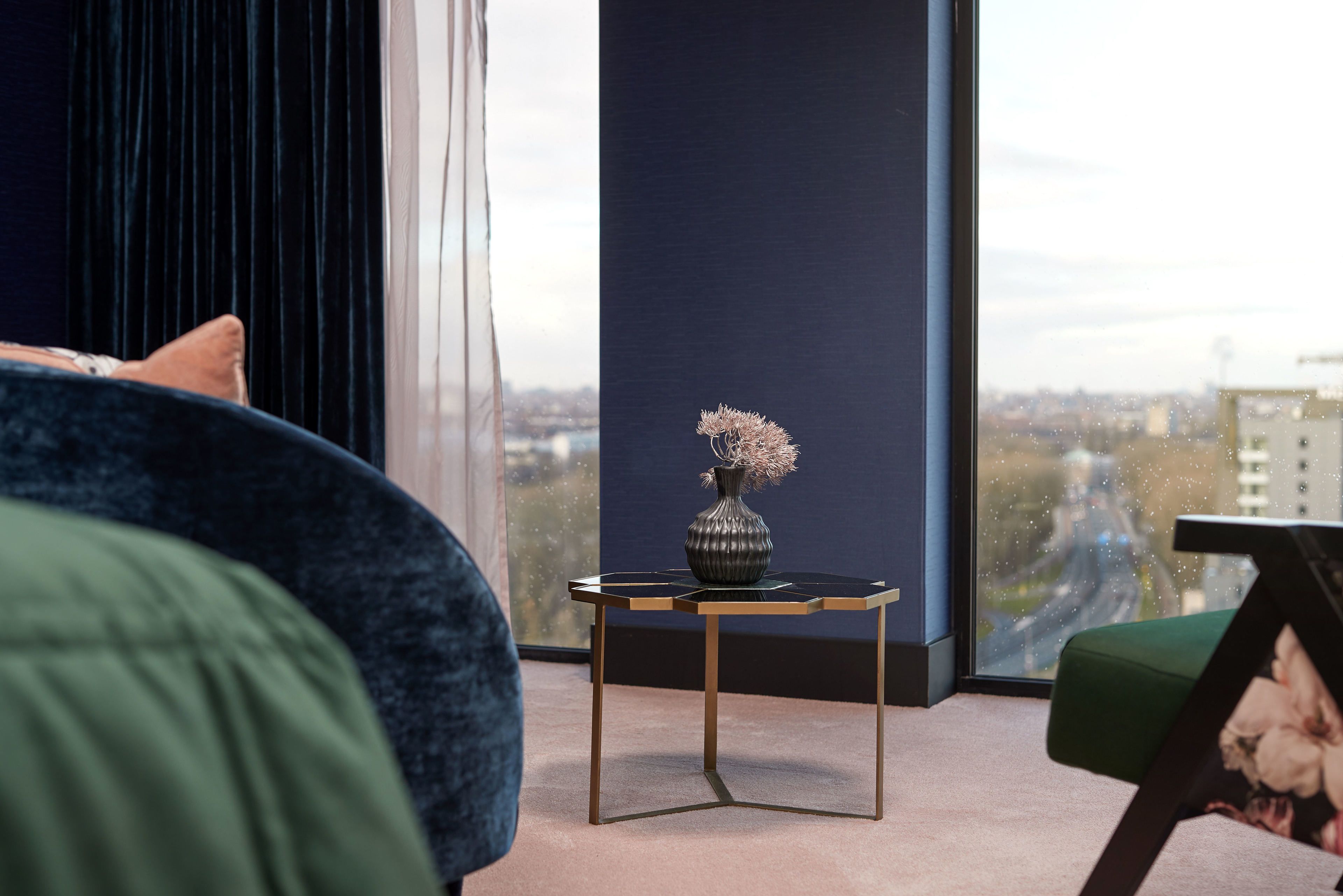 penthouse suite (north) | in-room safe, desk, laptop workspace, blackout curtains