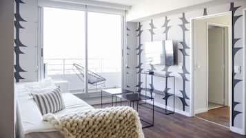 Panoramic Apartment, 2 Bedrooms | 1 bedroom, premium bedding, down duvets, pillow-top beds