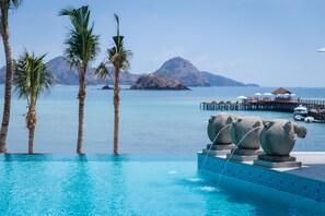 2 室外游泳池,08:00 至 20:00 开放,池畔遮阳伞,日光浴躺椅