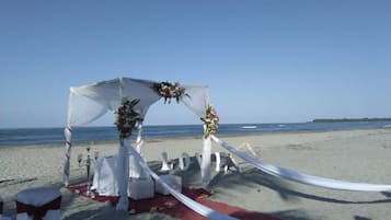 Outdoor wedding area