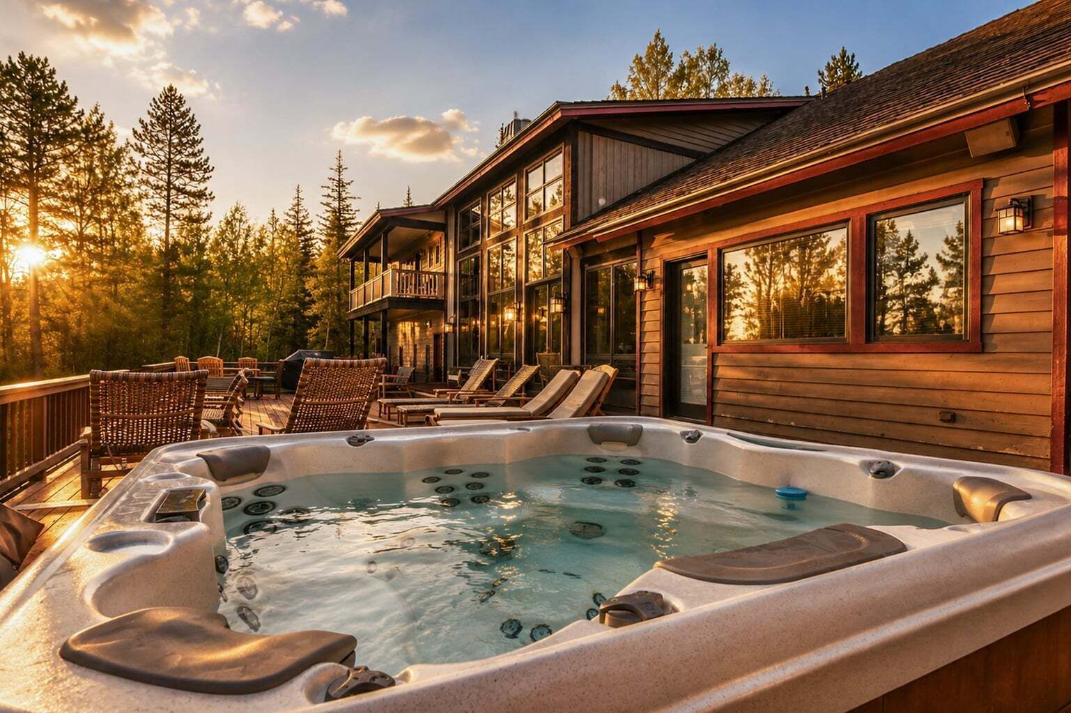 Outdoor spa tub