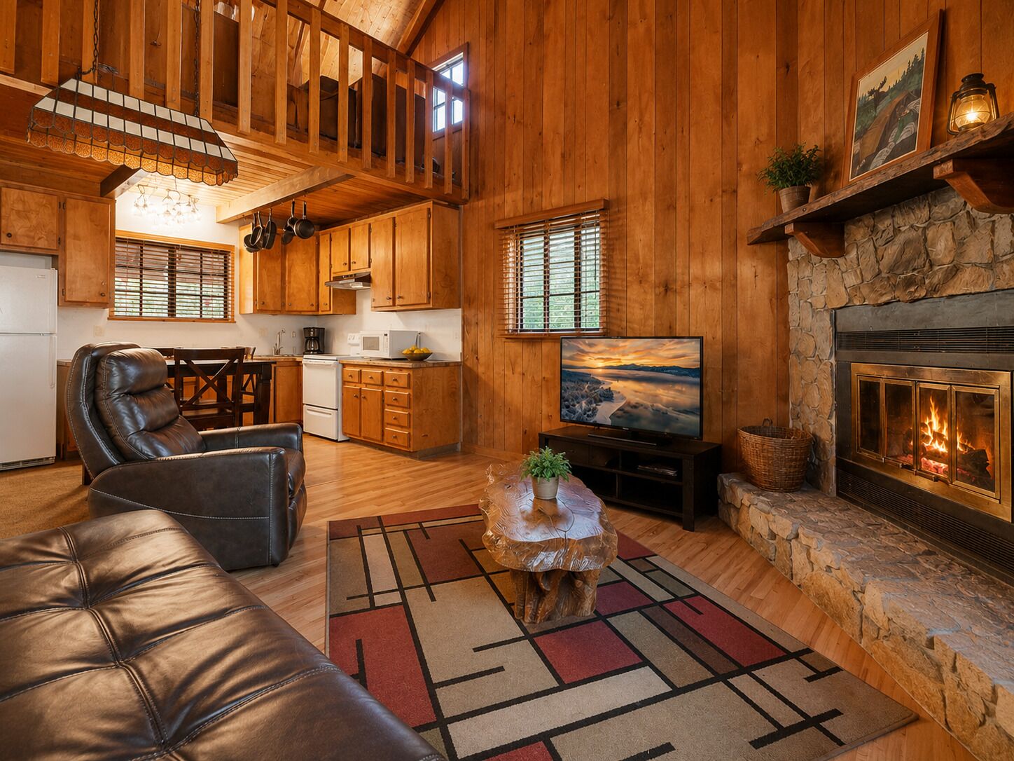 Smart TV, fireplace, Netflix, DVD player