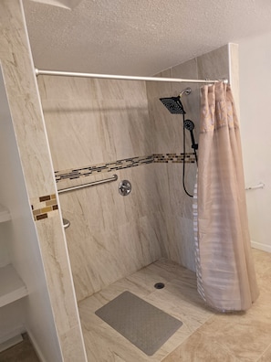 Hair dryer, towels