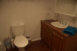 Hårtork, handdukar, tvål och schampo