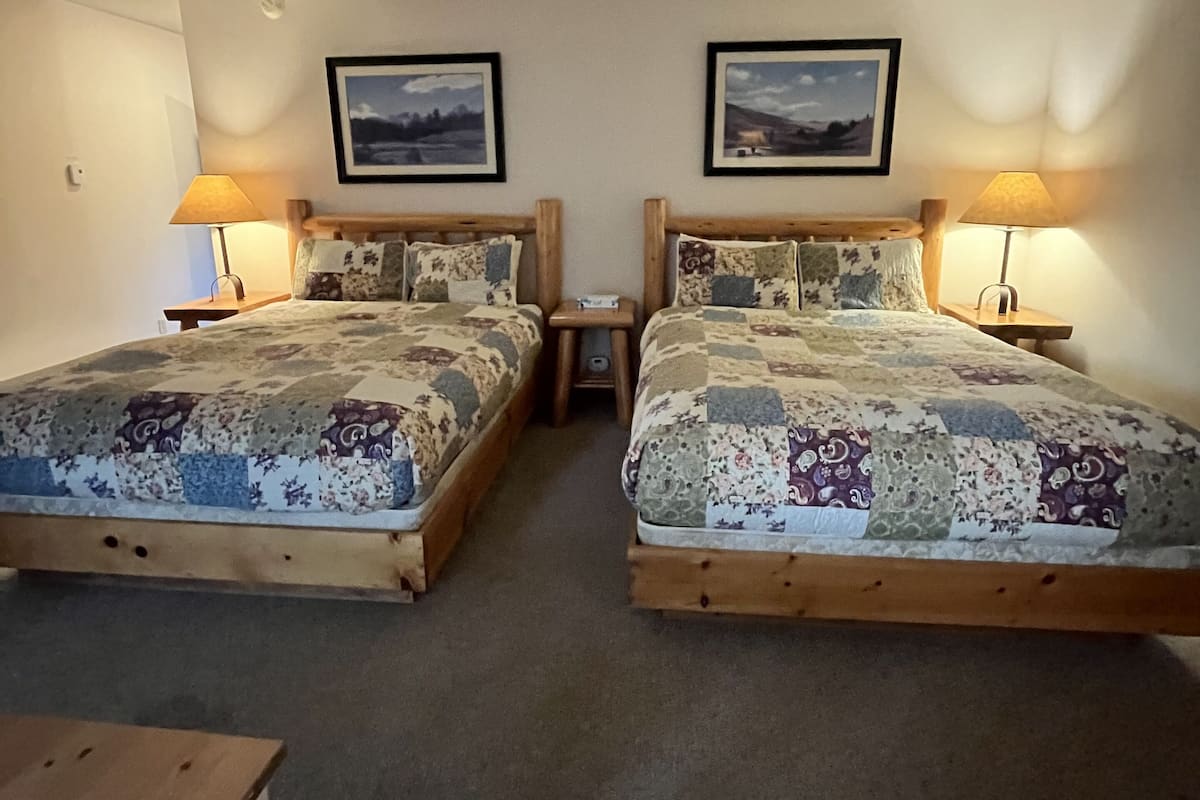 Riverview Double Queen | 1 bedroom, premium bedding, individually decorated