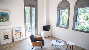 Smart TV, DVD player, books, stereo