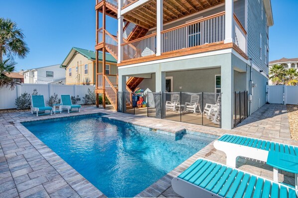 A heated pool