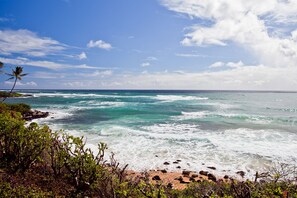 On the beach - H-G-T-V type Renovation, Million Dollar view starting at only $210/night! (Kapaa)
