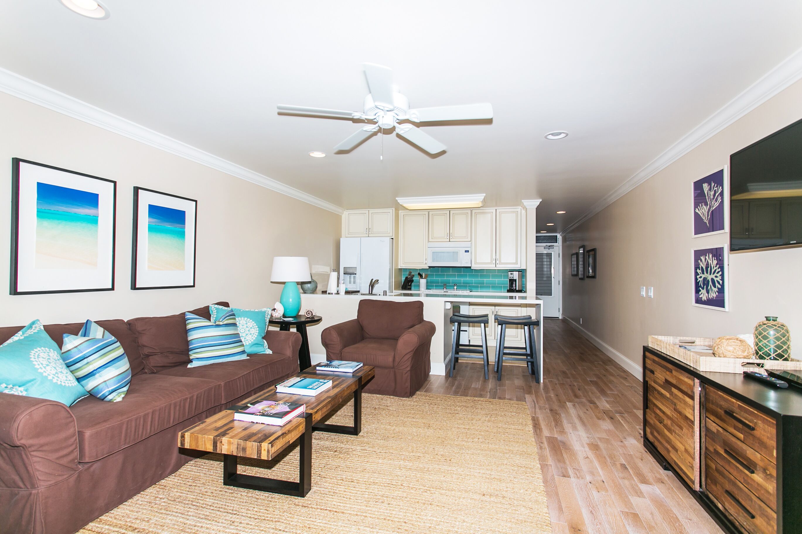 TV, fireplace, DVD player
