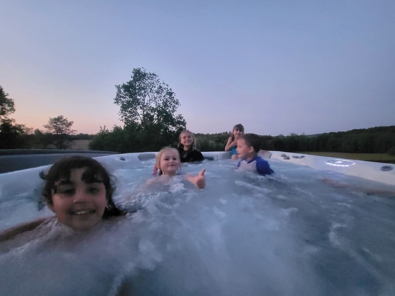 Utendørs boblebad