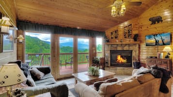 Smart TV, chimenea, videojuegos y reproductor de DVD