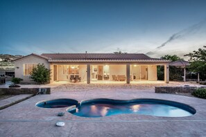 Outdoor pool, a heated pool