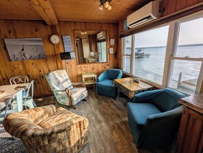 Smart TV, fireplace, DVD player, books - Charming Cottage LITERALLY on Lake --Pet Friendly with Guest Cottage (Romulus)