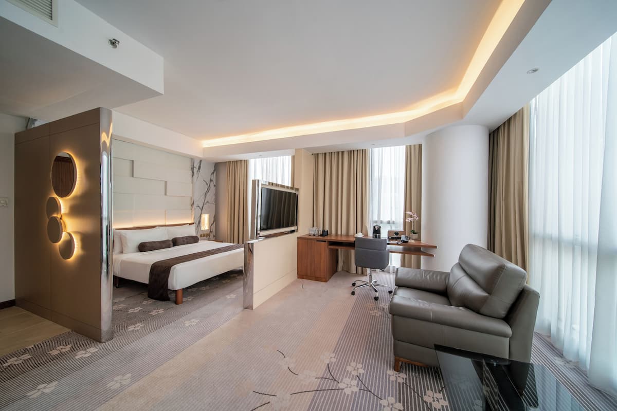 Literie de qualité supérieure, couette en duvet d'oie, minibar
