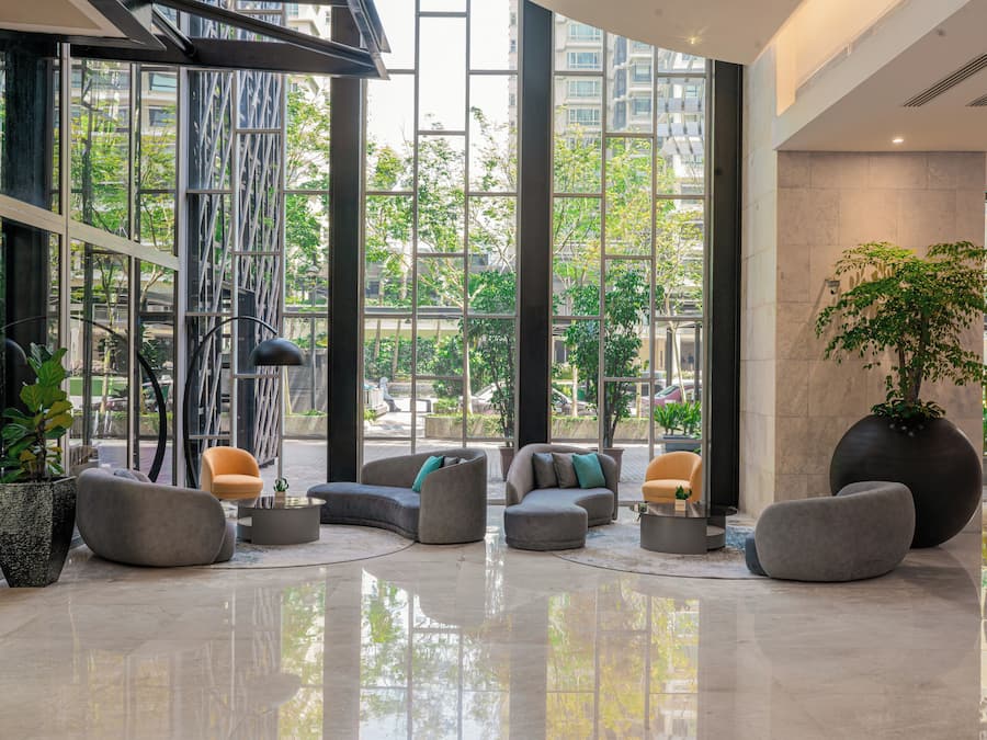 Sitteområde i lobbyen