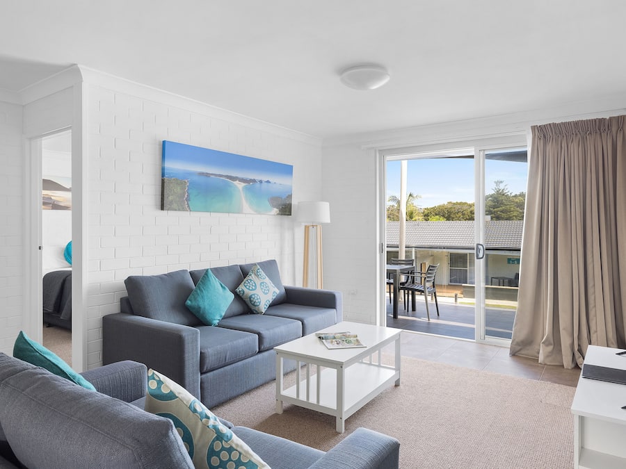 2 Bedroom Unit | Living area | 50-inch Smart TV with digital channels, TV, DVD player