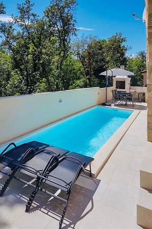 Pool - Lovely apartment for 5 guests with private pool, A/C, WIFI, TV, terrace and pets allowed (Umag)
