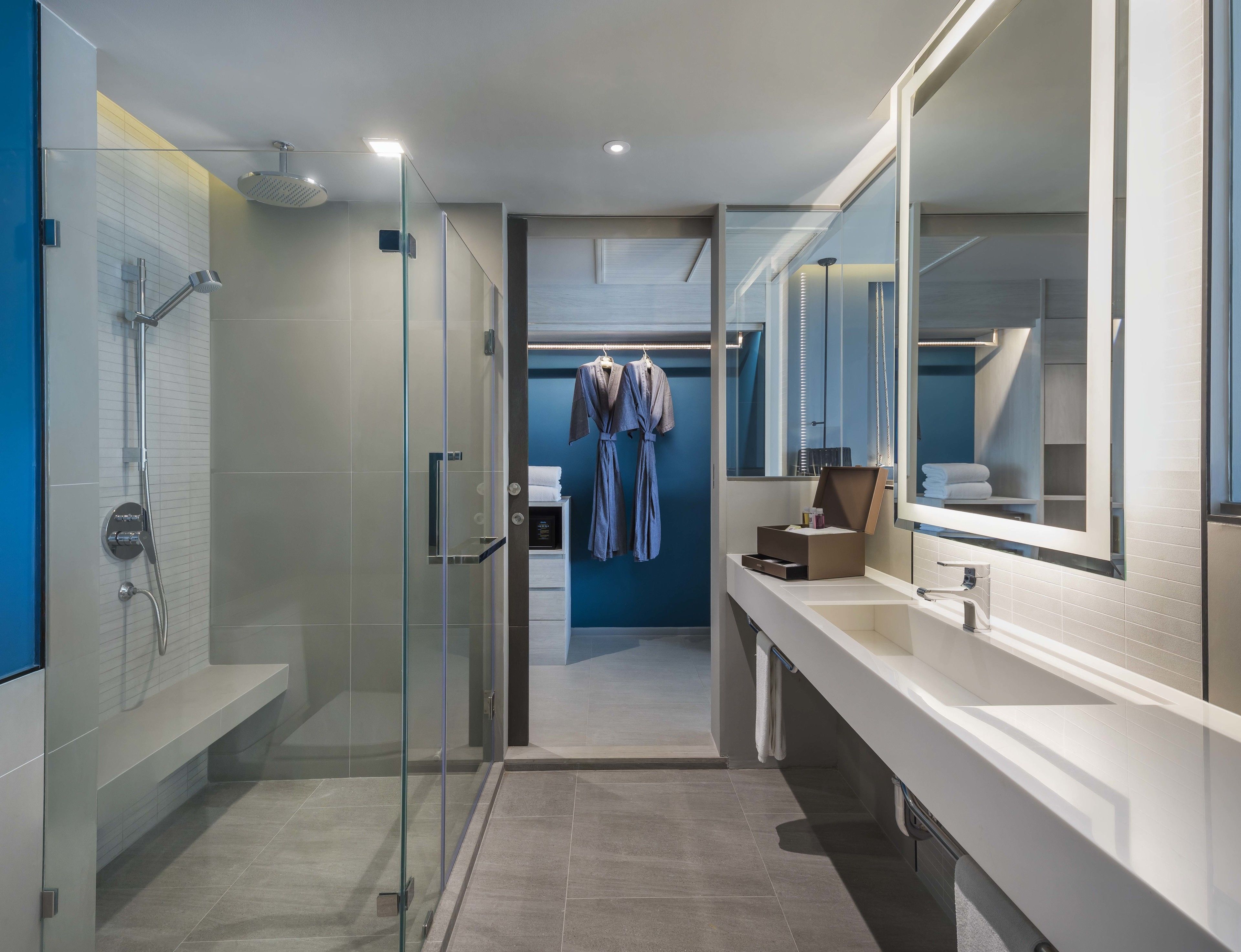 suite sea view ( 24 hours use of room ) | bathroom | shower, rainfall showerhead, free toiletries, hair dryer