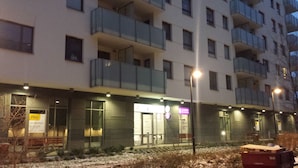 Front of property – evening/night - J&K Apartaments (Warsaw)
