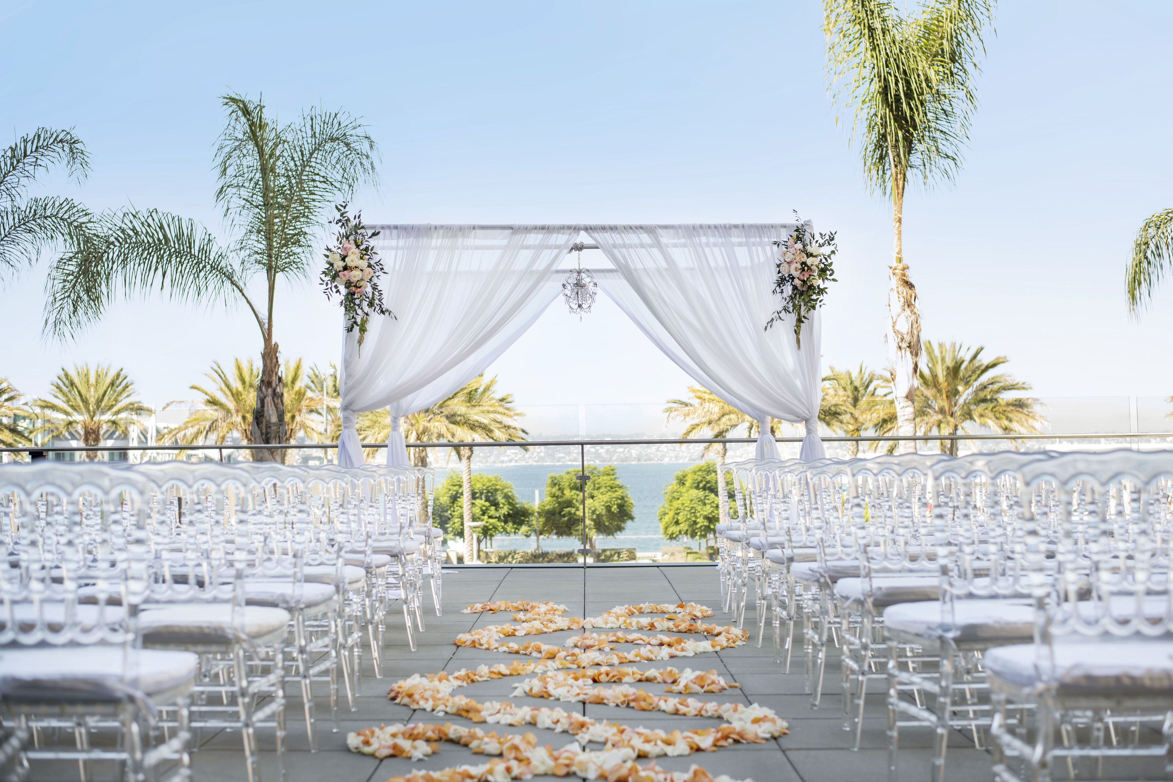 outdoor wedding area