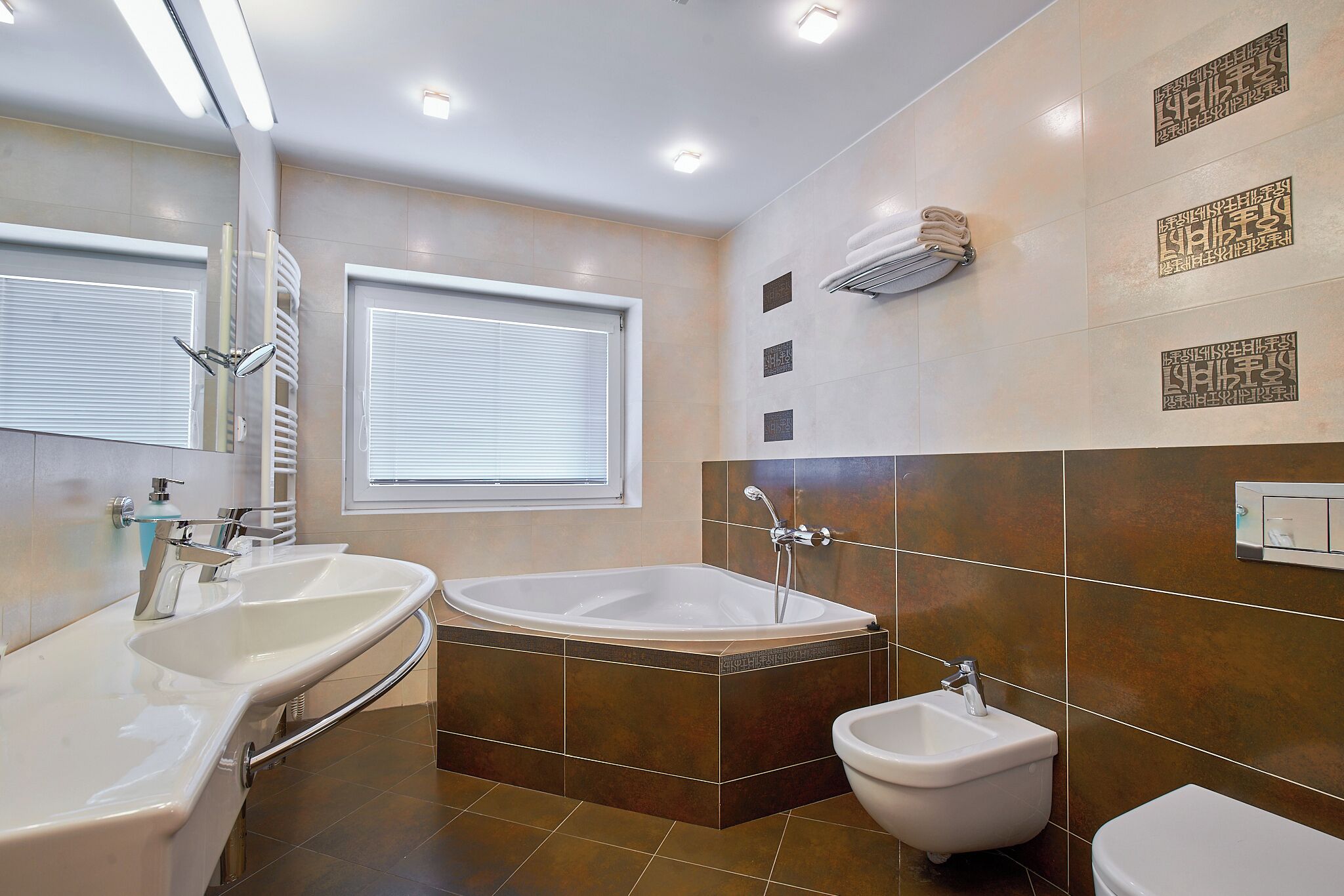 free toiletries, hair dryer, towels