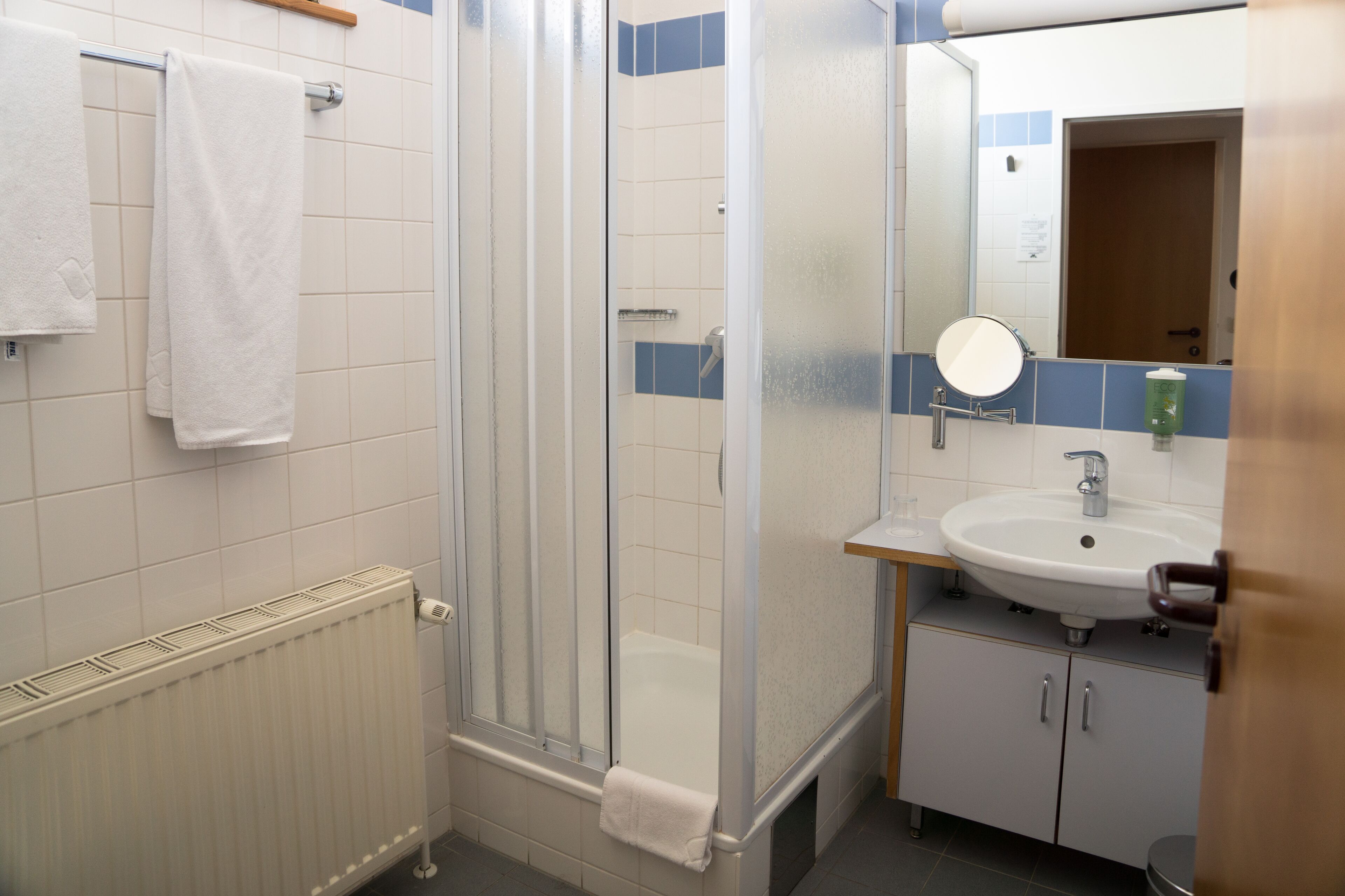 single room | bathroom | shower, rainfall showerhead, free toiletries, hair dryer