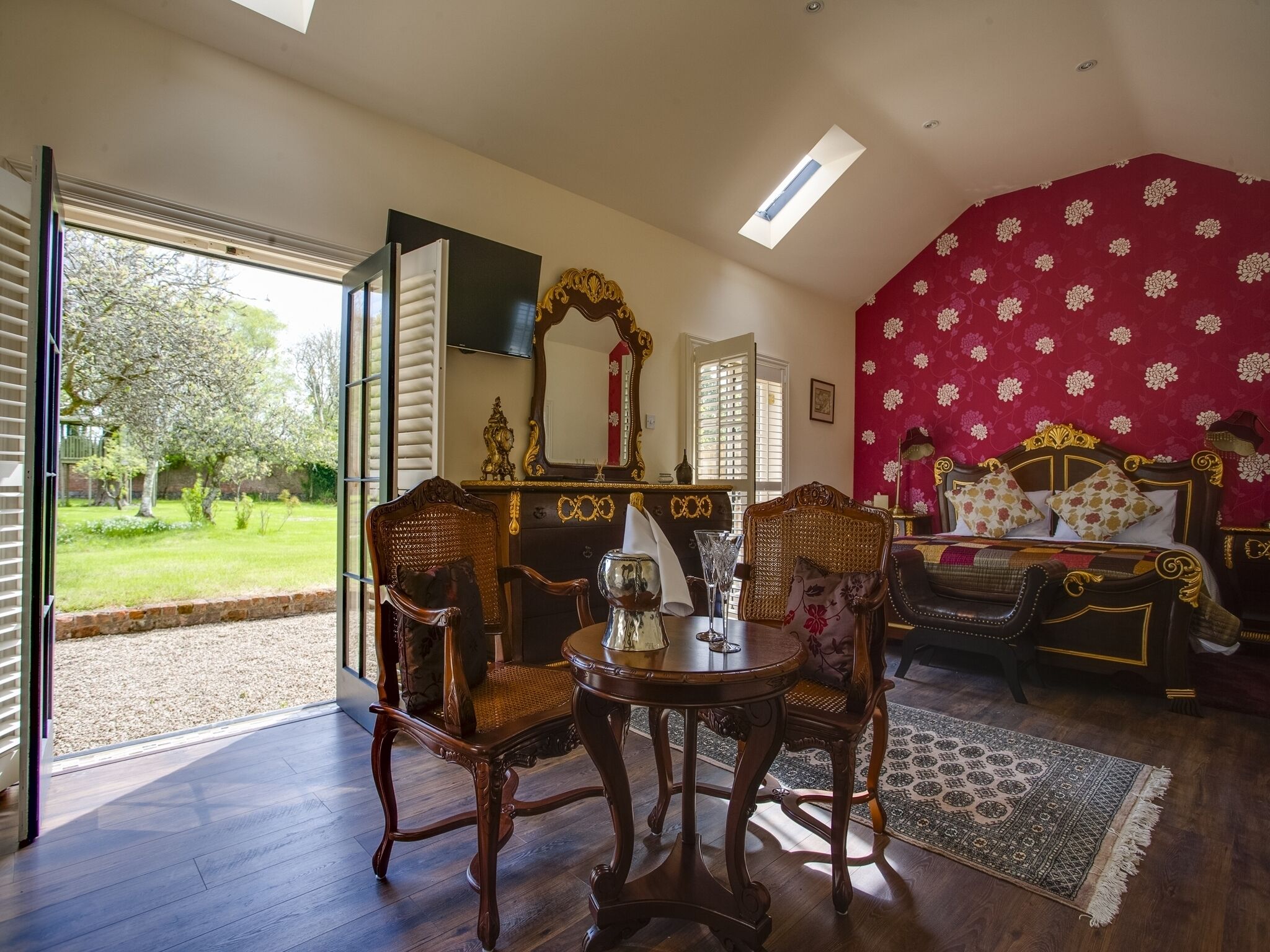 Individually decorated, individually furnished, iron/ironing board