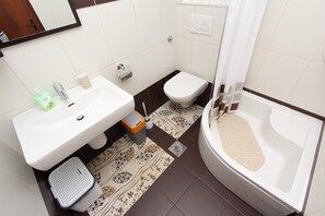 Hair dryer, towels