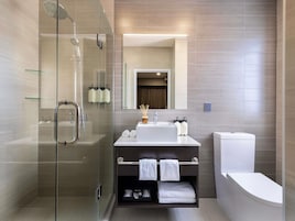In-room safe, desk, laptop workspace, soundproofing
